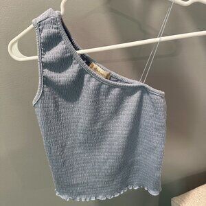 Altar'd State baby blue one shoulder tank - XSmall